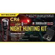 NITECORE CR6, Lovecká sada Bílá+Červená LED